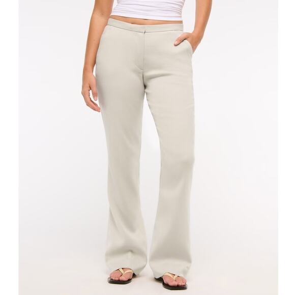NWT Abercrombie & Fitch Curve Love Low Rise Tailored Boot Pant, Ash, 24 Short - Picture 1 of 11